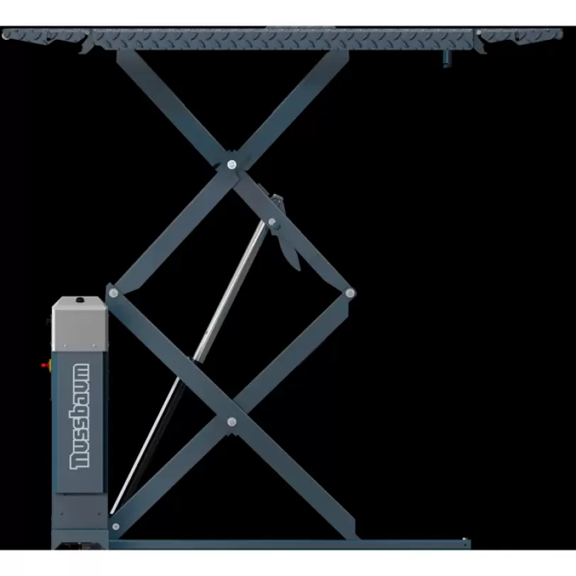 Cầu nâng cắt kéo nâng bụng 3.5 tấn, lắp chìm ( 3 pha, màu xanh)
